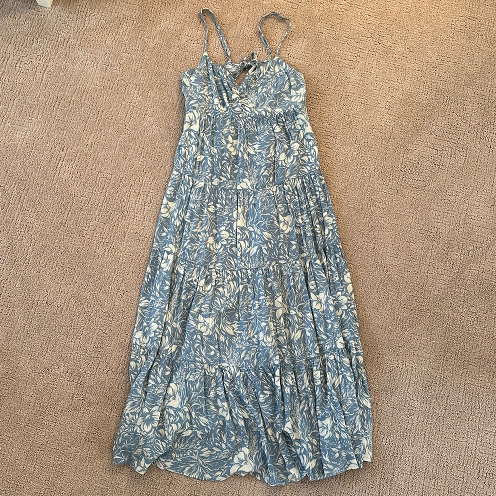 Blue Floral Maxi Dress